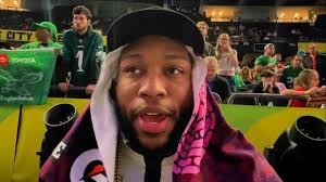 Former Vanderbilt and Titans fullback Khari Blasingame at #SuperBowl  Opening Night with the @Eagles.