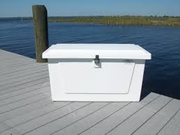 The dock box is typically situated right in front of the boat slip for convenient reach and use. Dock Box Dock Deck Supply