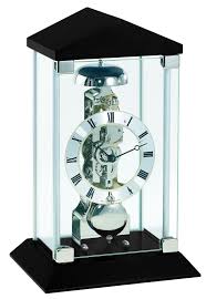 Hermle Eden Mechanical Mantel Clock Black Wood Strike On Hour Shop for mantel clocks in clocks.