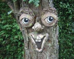 Garden Ornaments Sculpture Statues Large Tree Face Funny Faces Gifts For Gardeners Handmade Yard Art Funny Fac Tree Faces Garden Ornaments Backyard Trees