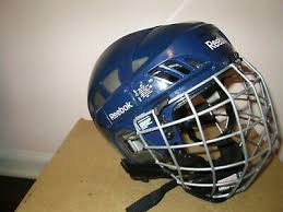 New Reebok 7k Ice Hockey Player Helmet Red Navy Size Small