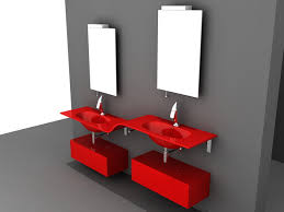 This single vanity is hand crafted, making it unique to your bathroom. Modern Red Bathroom Vanity 3d Model Cadnav