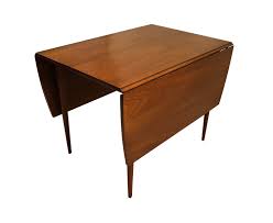 Drop leaf dining table folding space saving writing study laptop desk modern. Mid Century Drop Leaf Dining Table Mary Kay S Furniture