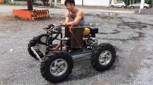 mini trator hidraulico 4x4 caseiro homemade hydraulic mini tractor 4x4 4x4 trator honda biz