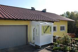 Hauseingang Vorbau Glas Eingang Glasschiebetur Hauseingang