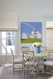 Cottage Breakfast Nook With Round White Dining Table And Faux Bamboo Chippendale Dining Chairs Cottag Cottage Dining Rooms Cottage Chairs Modern Interior Decor