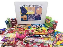 She loved it, said it was the best present ever. Amazon Com Woodstock Candy 30th Birthday Gift Ideas For Men And Women Retro Nostalgic Milestone Funny 30th Birthday Candy Gift Basket Present Box From Childhood Turning 30 Years Old