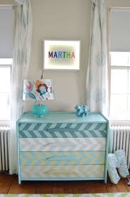 When i came home from work she let me know there was a project. Colorful Herringbone Dresser