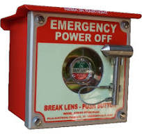 Pilla ST120SN3RBP2SL-Emergency Power Off : Emergency Break Glass Station,  Legend: "Emergency Power Off", Maintained (Push On/Push Off) Button Behind  ...