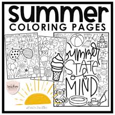 Keep kids occupied this summer with this fun summer coloring book print out these summer fun coloring pages. Fun Summer Coloring Pages By The Teacher House Tpt