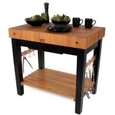 Kitchen Islands American Cherry Pro Prep Block W Oil Finish Optional Pot Rack By John Boos Kitchensource Butcher Block Tables Butcher Table Block Table