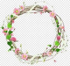 brown pink and green floral wreath frame illustration flower circle frame watercolor painting flower arranging png pngegg brown pink and green floral wreath