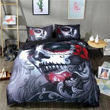 Our duvets feature sharp, vivid. Skull Bedding Set Duvet Cover Pillow Case Twin Full Queen King Fuzzy Mask Gothic Ebay