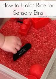 How To Colored Rice For Sensory Play Color Activities For Toddlers Color Red Activities Colored Rice