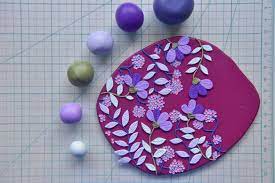 Indigo Meadow Clay Slab Wip Clayslab Polymerclay Clayvoyant Polymer Clay Crafts Polymer Clay Embroidery Clay Crafts