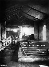 indigo factory showing the presses ...