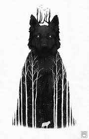 Black And White Woods Tattoo Black Wolf Woods Night Dan Burgess King Art Art Art Prints