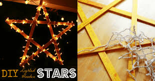 Ahhh…the first snow of the season! Diy Lighted Wooden Stars