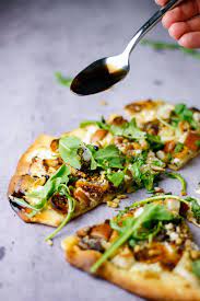 Fig Pear Walnut Brie Honey And Goat Cheese Pizza The Littlest Crumb Recipe Pizza Dinner Recipes Pizza Recipes Homemade Goat Cheese Pizza