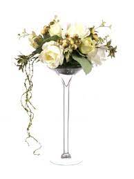 Large artificial flowers in vase uk. Artificial 55cm Large Rose Mixed Foliage Display In Tall Martini Glass Vase D014wdg From Artplants Co Uk Rose Artificialflowers Martini Glass Centerpiece Glass Centerpieces Tall Flower Arrangements