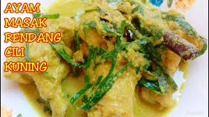 Ciri khas lainnya adalah selalu menggunakan santan sebagai bahan. Ayam Masak Rendang Cili Kuning Youtube