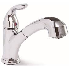 Kitchen faucet single handle pull out sprayer. Premier Part 3577633 Premier Waterfront Single Handle Pull Out Sprayer Kitchen Faucet In Chrome Pull Out Spray Kitchen Faucets Home Depot Pro