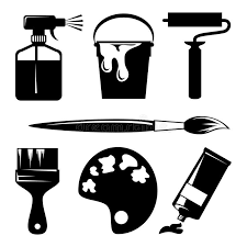 Paint Icons Set Of Silhouette Icons Of Paint And Painting Tools Ad Set Icons Paint Silhouette Tools Ad
