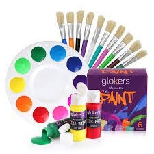 Kids love experimenting with all the different brushes, and we love not having to clean up any mess afterwards. Buy Glokers 10 Piece Kid S Paint Brushes Set With Washable Paint And Palatte 10 Easy To Clean Flat Paintbrushes Kid Friendly Paintbrushes And Art Supplies Perfect For Home School And Daycare Online