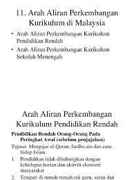Seperti setiap pelajaran dihubungkan dengan kehidupan. 11 Perkembangan Kurikulum Malaysia