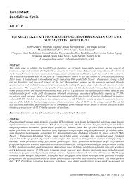 Saya yang bertanda tangan di bawah ini : Pdf Uji Kelayakan Kit Praktikum Pengujian Kepolaran Senyawa Dari Material Sederhana
