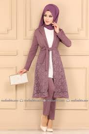 Modaselvim Kombin Gupur Detayli Ikili Tesettur Takim 9331w153 Gul Kurusu Fashion Hijab Gown Dresses