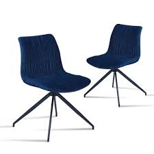 Für esszimmer und küche eignen sich blaue stühle perfekt. Samt Stuhl Tina Blau 2er Set Gunstig Kaufen Buerado De