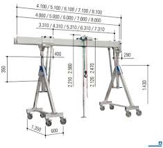 Fahrbarer Doppeltrager Alu Portalkran Traglast 2 000 Kg Und 3 000 Kg Krantechnik Von Schilling Geratebau Friedrichshafen Kran Hebetechnik Portal