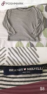 Black And White Brandy Price Brandy Melville Striped Top With Images Striped Top Clothes Design Striped