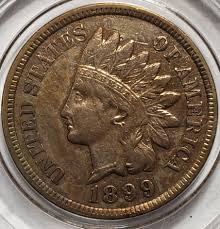 1899 AU Indian Head Penny, Rich Red Brown