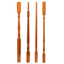Stair spindles handrail banister baseboard (never fitted). Wood Balusters Stairs Spindles In 25 Wood Species