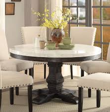 Acme Nolan White Faux Marble Top And Wood Finish Round Dining Table Round Dining Room Sets Round Dining Room Table Round Pedestal Dining Table