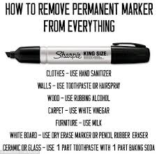 Continue rubbing the stain, changing the paper towels as. Cleaning Tricks To Remove Permanent Marker From Any Surface Daily Mail Online