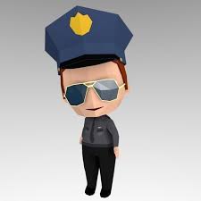Security 3d Model In 2020 3d Model Low Poly Character Low Poly Models