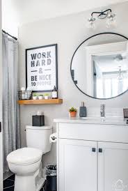 The baby blue zellige tiles and. Modern Office Bathroom Reveal Home By Kmb Guest Bathroom Decor Office Bathroom Design White Bathroom Decor