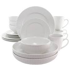 It has a skull and crossbones painted in the bottom and is 3.5 by 4.5 holding a full 8 oz. 18pc Porcelain Elle Dinnerware Set White Elama Target