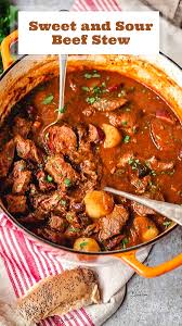 Sweet And Sour Beef Stew Sweet And Sour Beef Sweet Beef Stew Stew Recipes