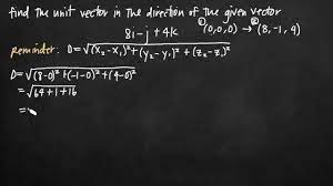Unit Vector In The Direction Of The Given Vector Kristakingmath Youtube
