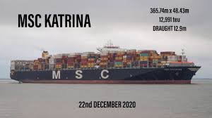 Containership Msc Katrina Arriving At The Port Of Felixstowe 22 12 20 Msc Felixstowe Port