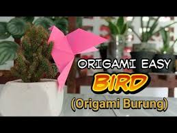 Origami Burung Bagaimana Membuat Origami Burung How To Make Bird Step By Step Plant Craft Diy Youtube Di 2020 Origami Burung Kertas