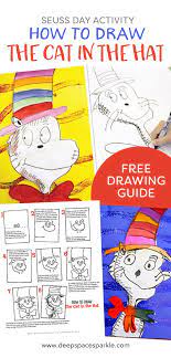 Dr Seuss Day Activity How To Draw Cat In The Hat Dr Seuss Activities Dr Seuss Art Dr Seuss Crafts