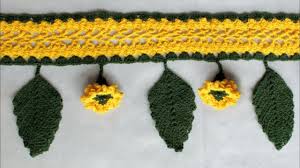 Aap ko nahi aata crochet or knitting sunita craft ko subscribers kare woolen len se banana sike software toy. Wow Flower Leaf Door Hanging Toran Making At Home Woolen Toran New Design Woolen Crochet Youtube