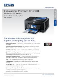 The epson printer driver software download is available for both for windows and mac operating system. Epson Expression Premium Xp 7100 Wireless All In One Inkjet Printer Black Dell Usa
