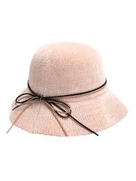 Bowknot Knitted Leather Rope Bucket Hat Aff Leather Knitted Bowknot Hat Bucket Affiliate Knitted Leather Hat Types