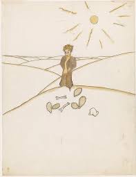 The petit prince was too young to understand love, and therefore, went to see if the grass was greener the other side. Antoine De Saint Exupery S Original Watercolors For The Little Prince Brain Pickings